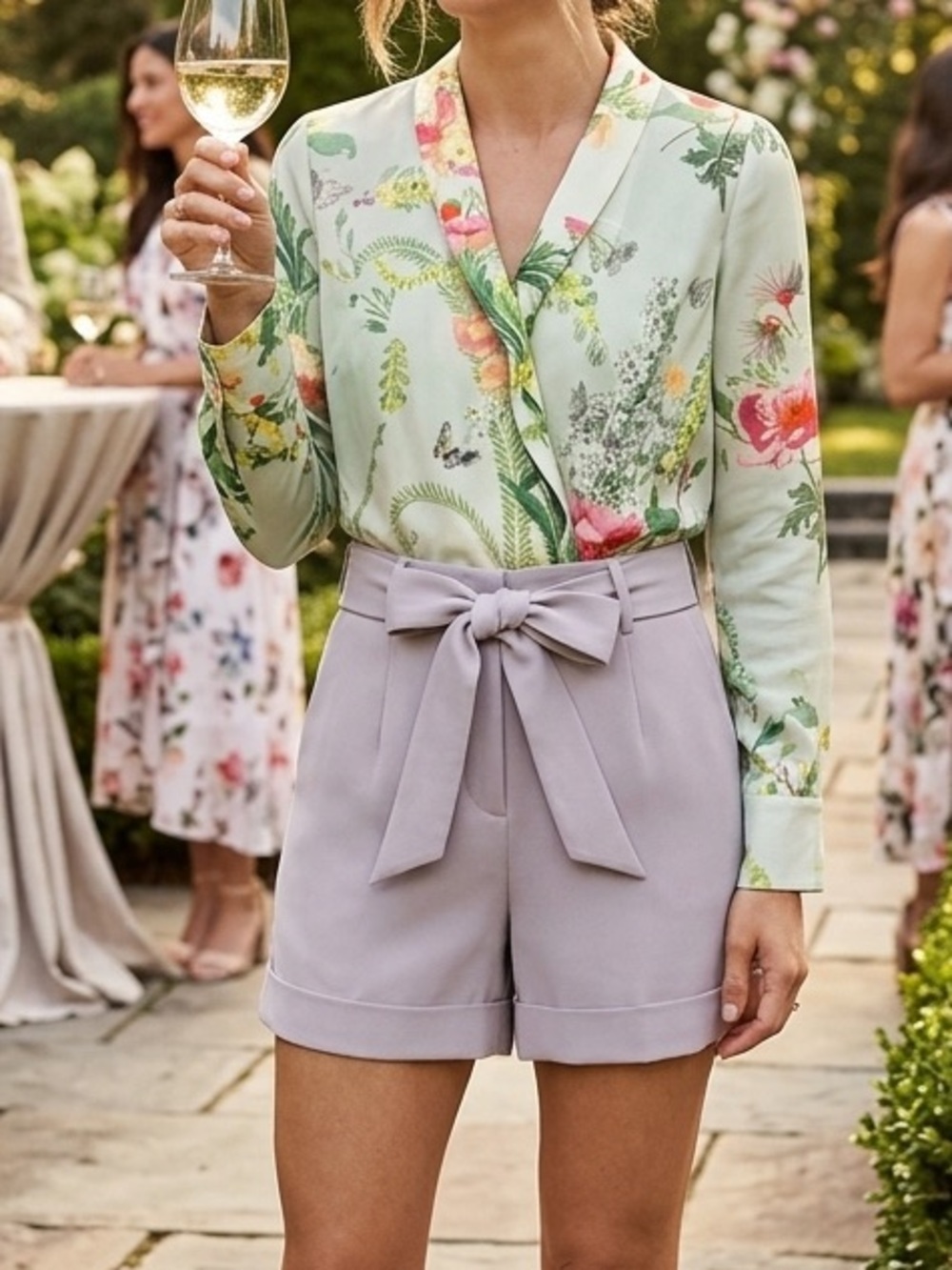 Ted Baker ANTIGUO Light Lilac Grey Floral Long Sleeve Romper Playsuit 3